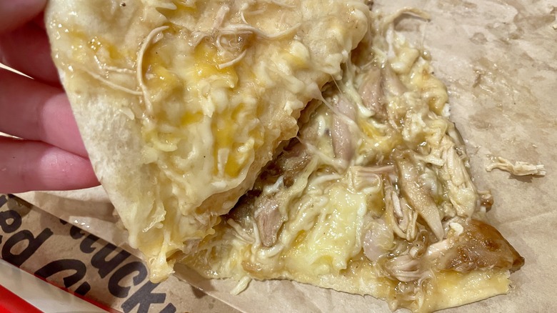 Inside KFC's new Chicken Quesadilla