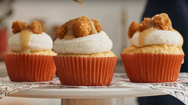 The KFC Cornbread Popcorn Chicken Cupcakes