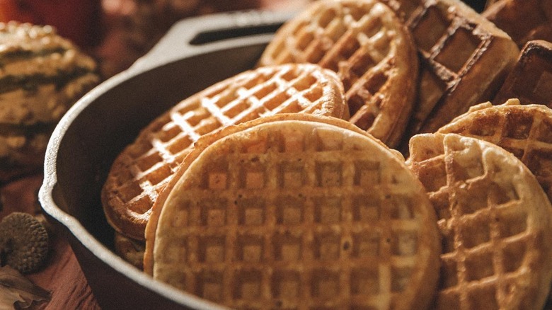 Waffles in pan