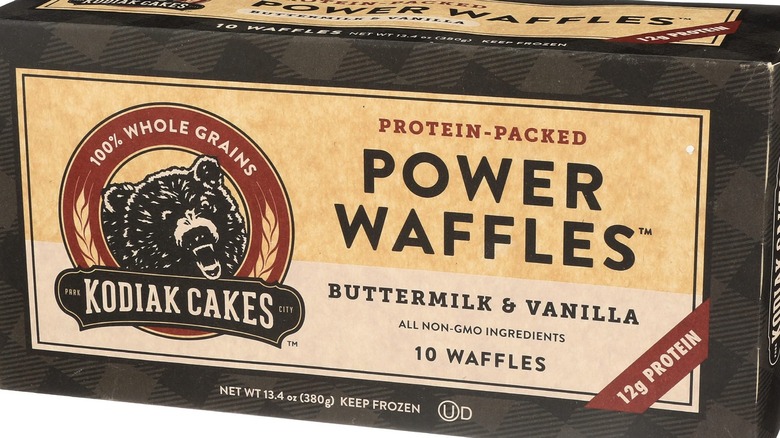 Package of Kodiak Cakes waffles