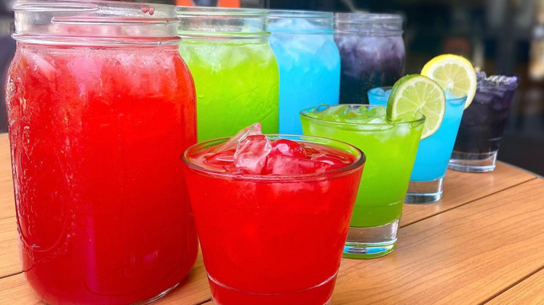 Multi colored Kool-Aid Cocktails