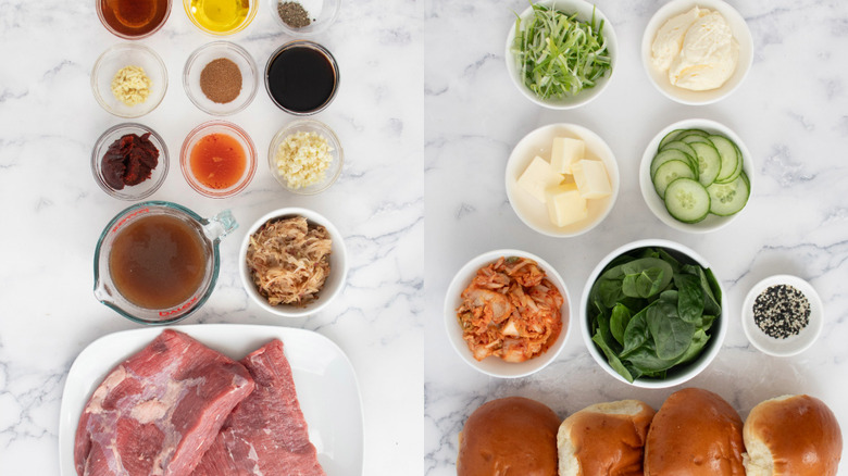 korean bbq bulgogi brisket sandwich ingredients