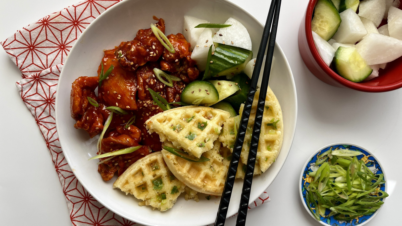 Korean Fried Chicken And Waffle Bowl Recipe