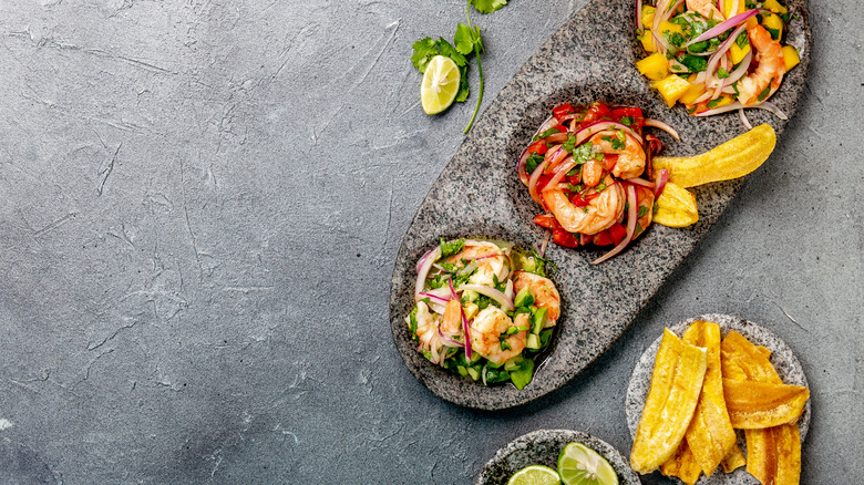 a simple Mexican food spread