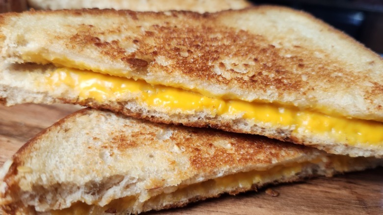 sliced grilled NotCheese sandwich