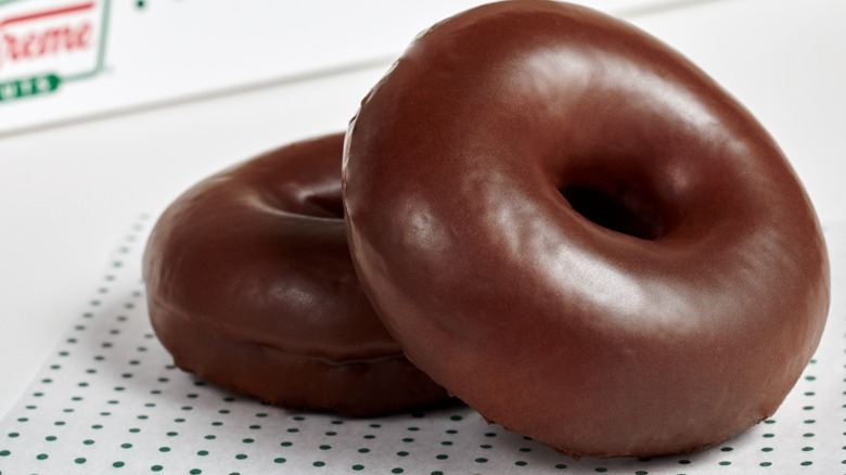 Krispy Kreme chocolate glazed donuts