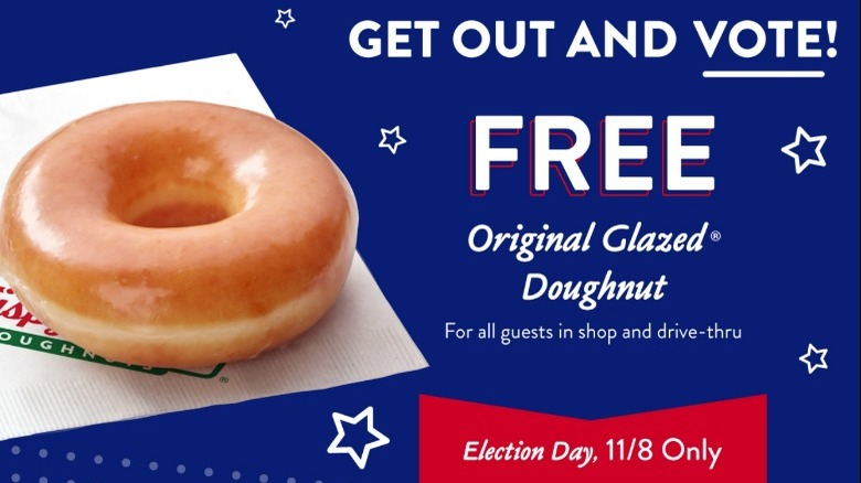 Flyer for free election donut
