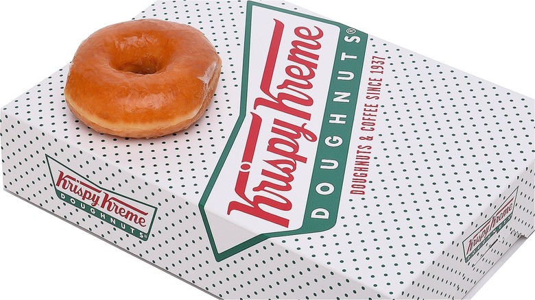 Krispy Kreme donut on box