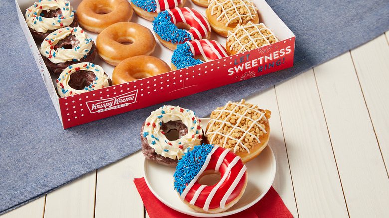 Krispy Kreme Fourth of July donuts