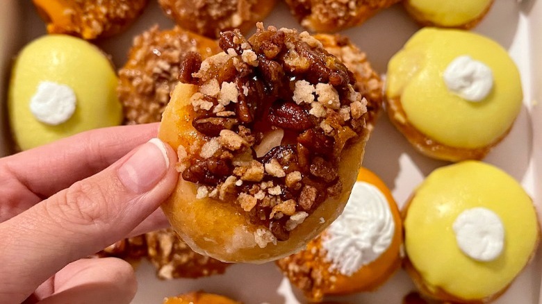 mini pecan pie doughnut