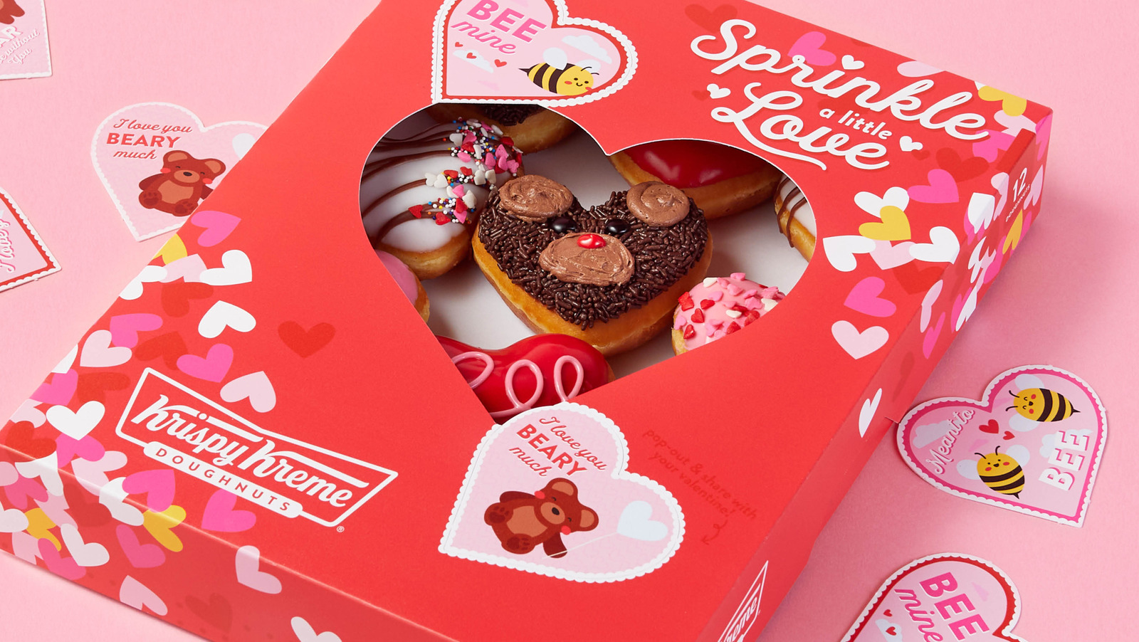 Krispy Kreme's Valentine Day Donuts Are Here And HeartShaped