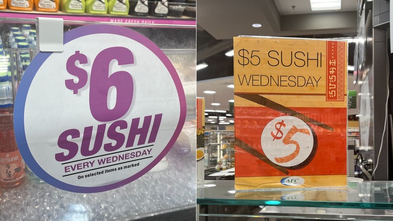 Kroger and Publix sushi Wednesday