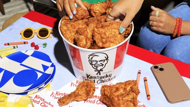 Bucket of KFC chicken