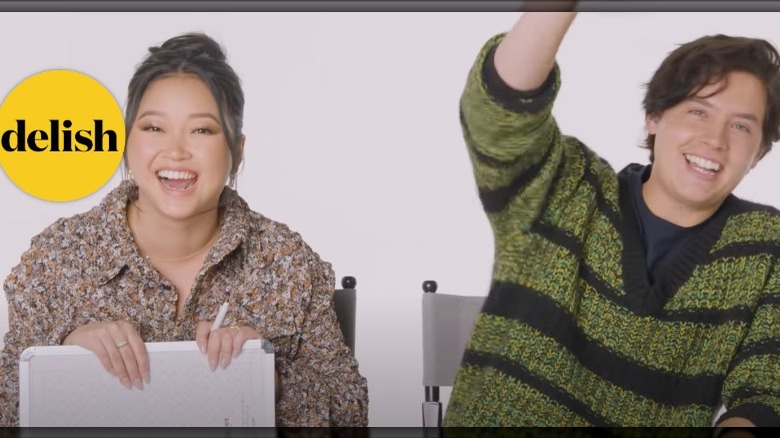 Lana Condor and Cole Sprouse smiling