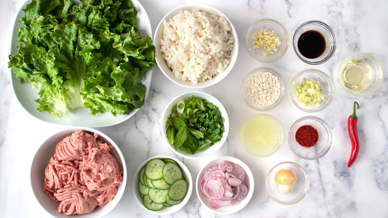 larb-style chicken lettuce wrap ingredients