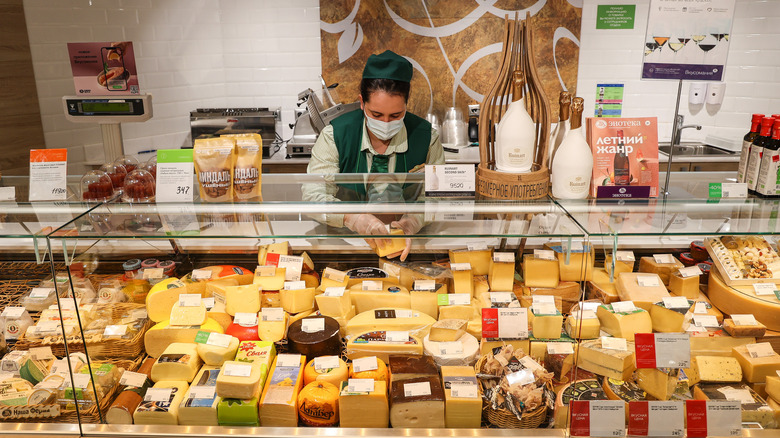 supermarket cheese window 