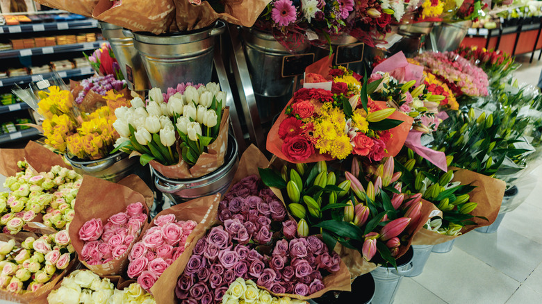 supermarket flower bouquets