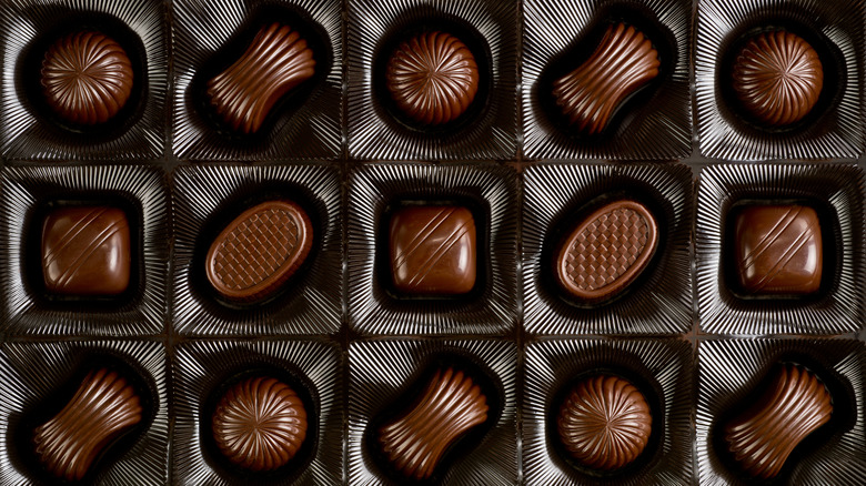 rows of chocolate