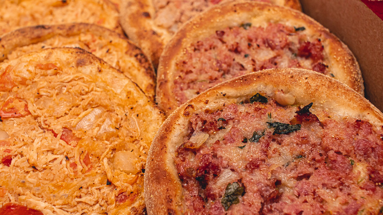 Middle eastern style flatbreads at Habib's in Brazil