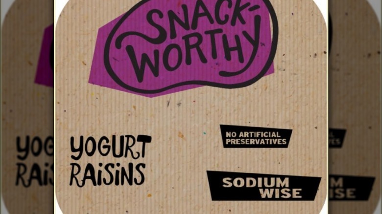 Snack Worthy Yogurt Raisin label