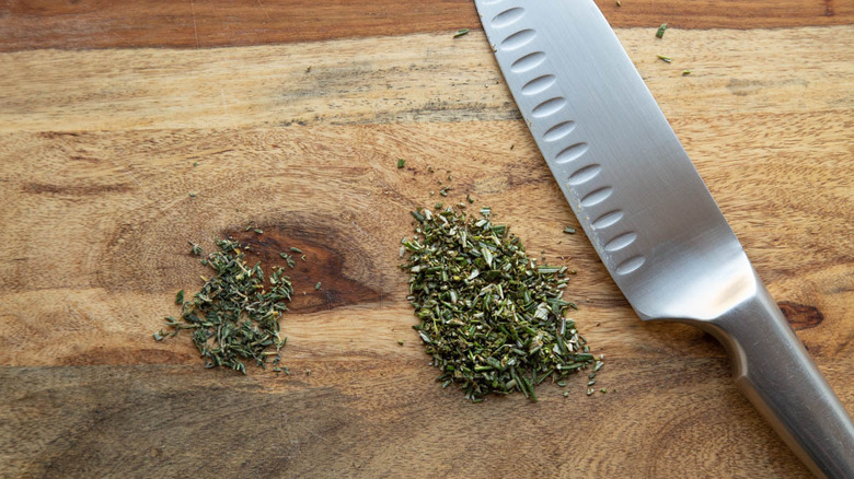 chopped rosemary and thyme