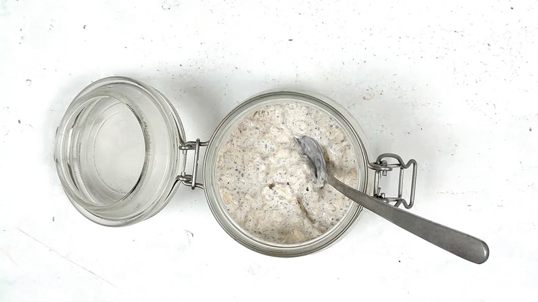 oats and spoon in jar