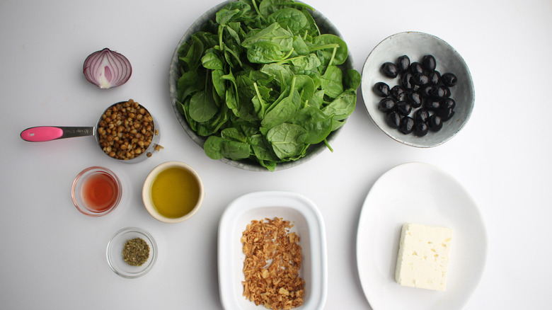 lentil spinach salad ingredients