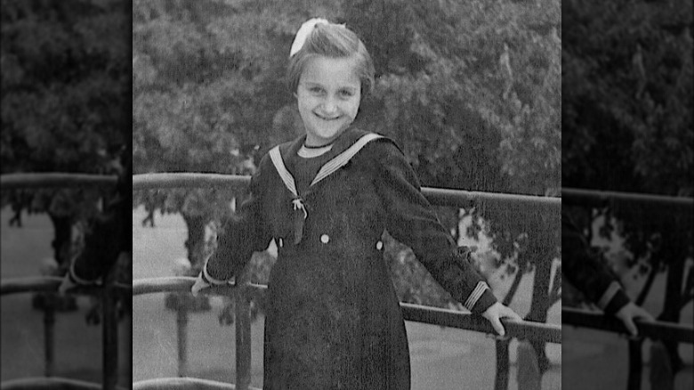 Lidia Bastianich as a child with ribbon in hair