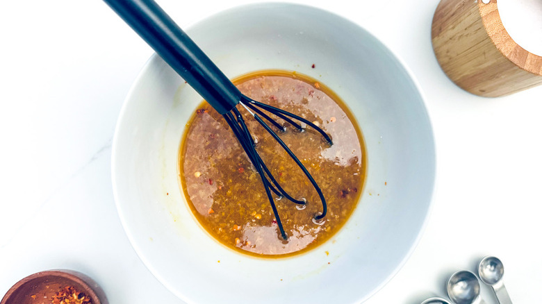 sauce and whisk in bowl