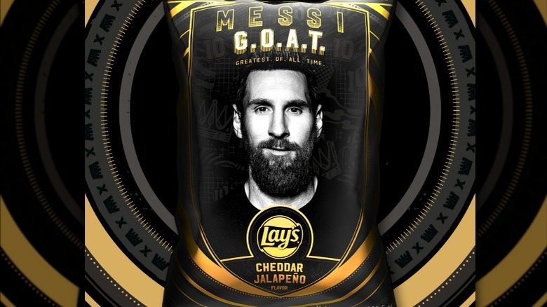 Package of Lay's Messi G.O.A.T chips