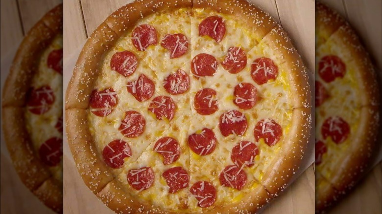 Little Caesar's pretzel crust pizza