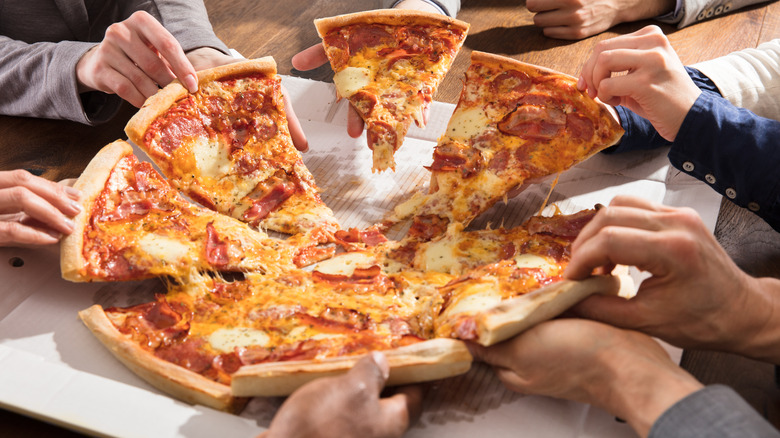 large pizza for multiple people