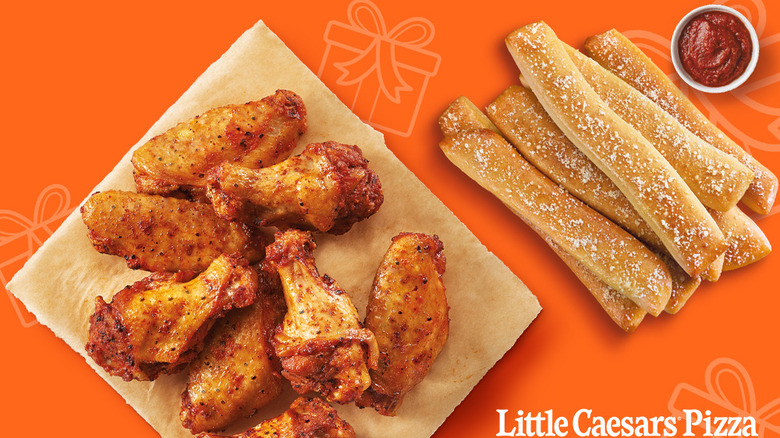 Little Caesar's Hot-N-Ready Wings and Crazy Bread