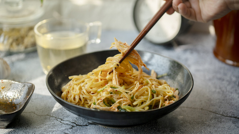 chinese noodles in a bowl