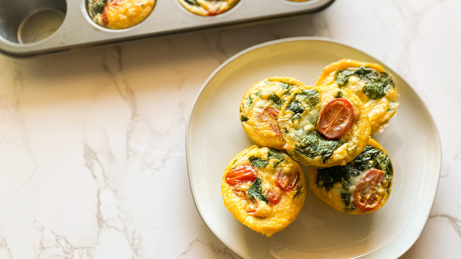 Muffin-Tin Omelets with Feta & Peppers