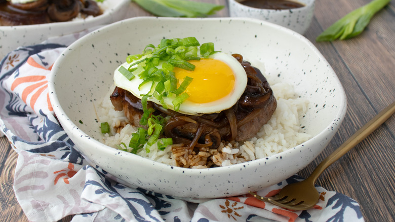 loco moco with fried egg