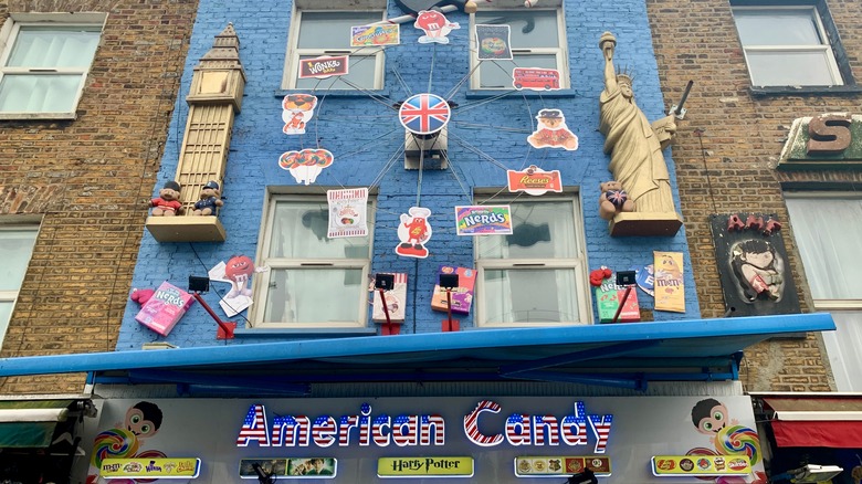 American Candy store facade in the UK