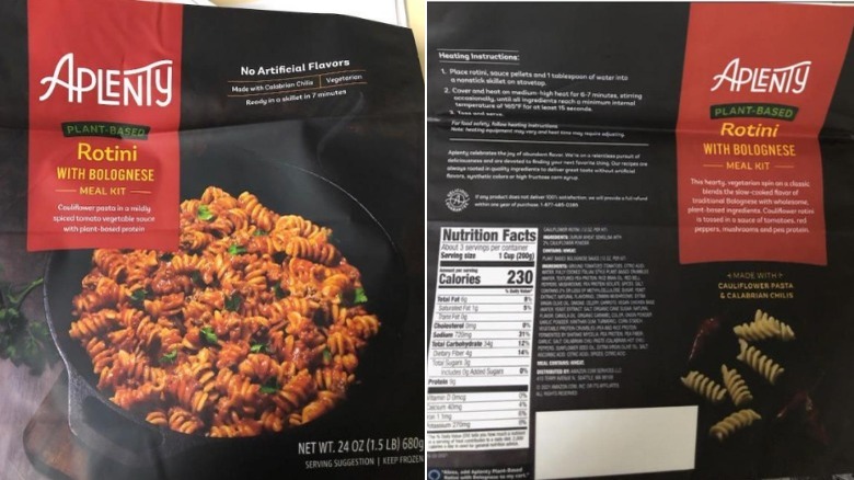 Recalled rotini package