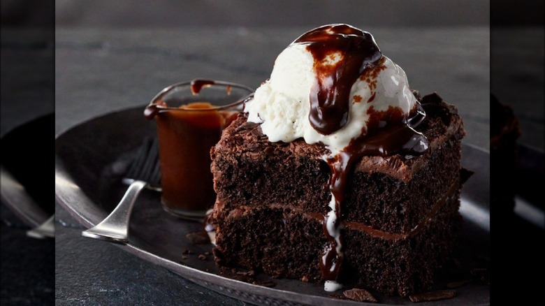 Black Angus chocolate fudge cake