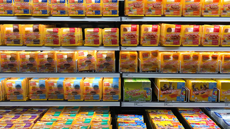 Varieties of Lunchables on store shelves