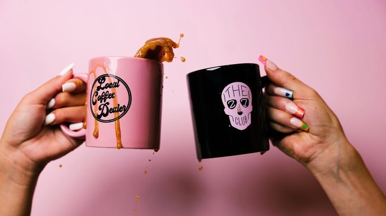 The 27 Club coffee mugs with coffee inside