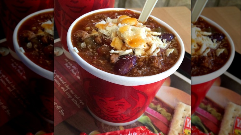 cup of Wendy's chili