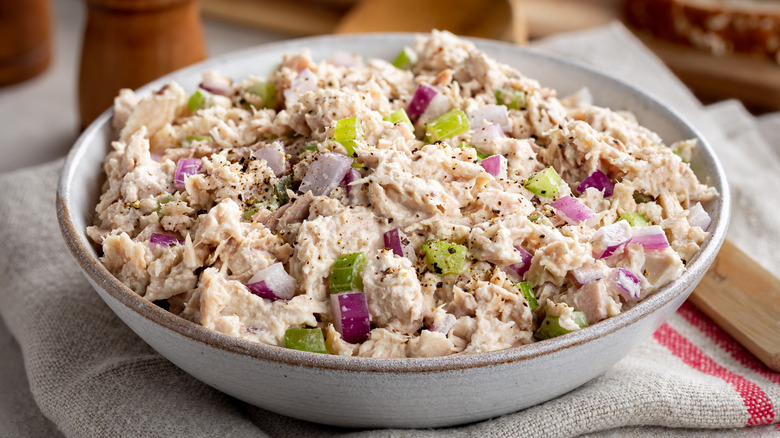 tuna salad in a bowl