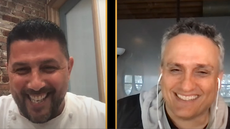 Split-screen shot of Joe Isidori and Joe Russo smiling.