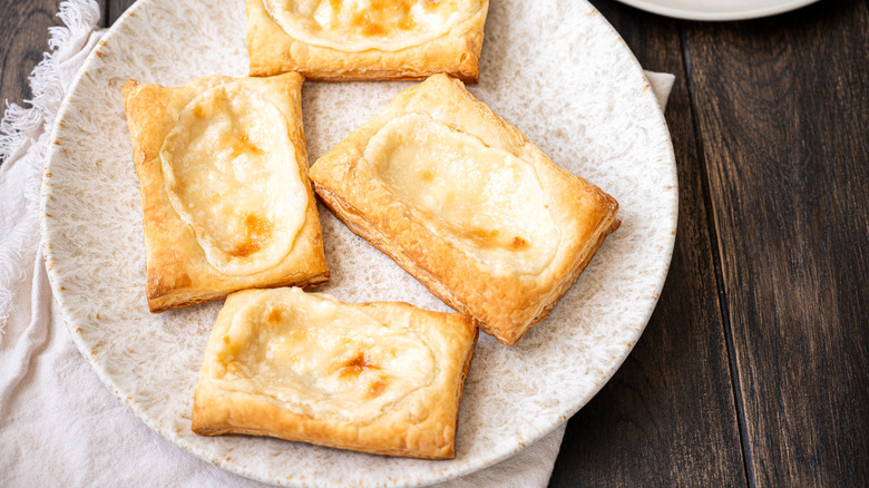 puff pastry with cheese topping