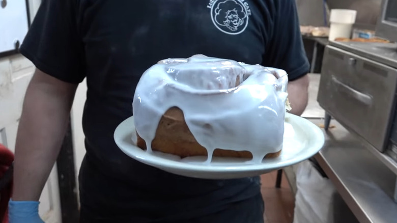 one huge cinnamon roll