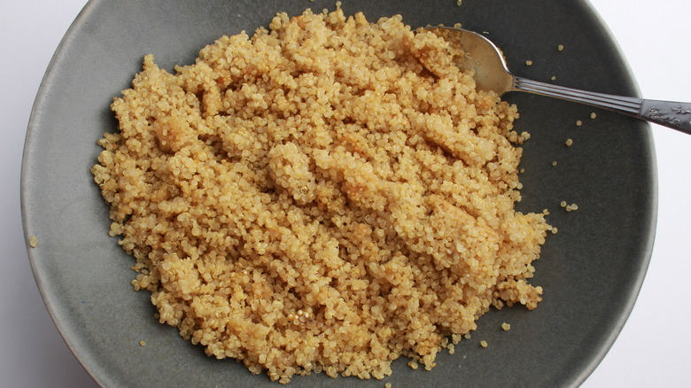 Mango Quinoa Salad Recipe quinoa on a plate