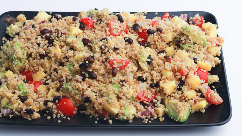 Mango Quinoa Salad Recipe on a plate