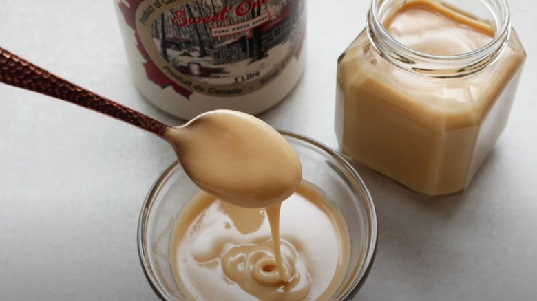 Maple butter in a jar