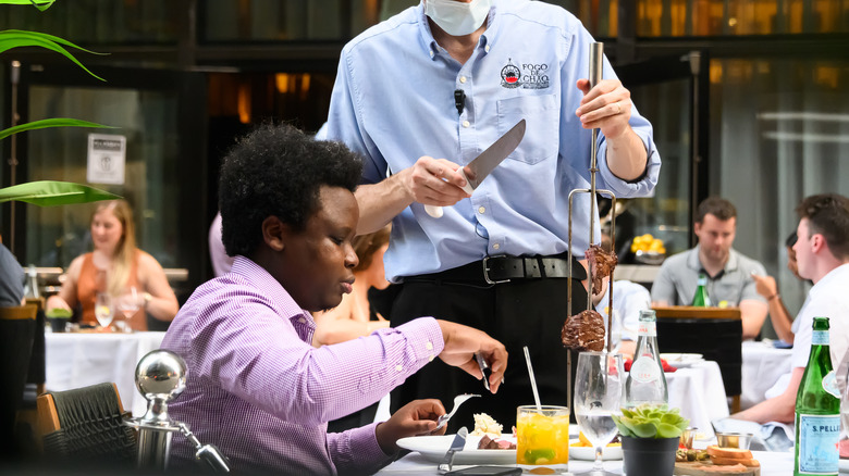 People eating at Fogo de Chao